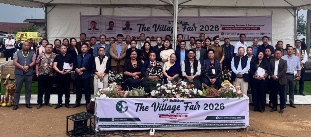 Mhathung Yanthan, Pongshi Phom, Kudecho Khamo and others at 2nd The Village Fair 2026 at Chozuba on October 6. (Morung Photo)